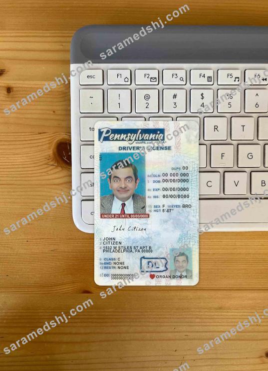 USA Pennsylvania driving license under 21 21 photolook FRONT